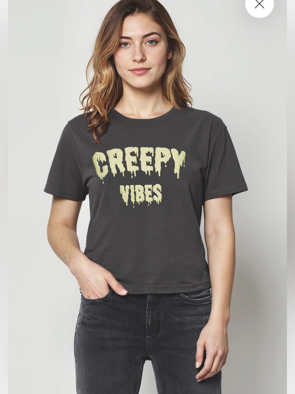 Wildfox Creepy Vibes Jamie Tee In Pirate Black NWT
